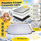 🚗 50% dto. Funda magnética para parabrisas – reduce la acumulación de escarcha y hielo, fijación magnética y plegable con bolsa. ¡Disponible en 2 tamaños, plateada! ✨❄️