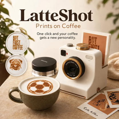 ☕ 50% dto. Cámara retro mecánica para decorar café con plantillas – espolvorea cacao, canela o matcha sin batería. ¡Convierte tu bebida en arte, 4 o 30 diseños! ✨📸
