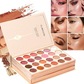 💄 50% dto. Paleta de maquillaje 5 en 1 tipo libro – 24 sombras, colorete, iluminador, contorno, pomada de cejas y labial. ¡Crea un look completo con una sola paleta! ✨📖
