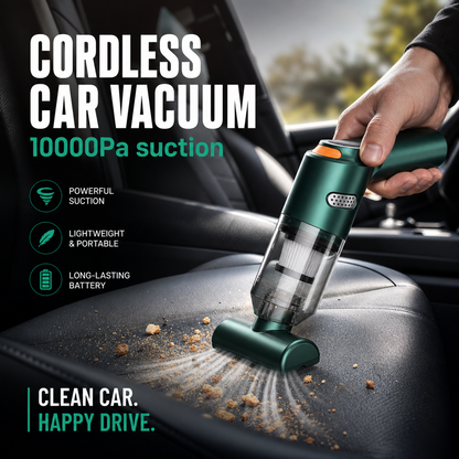 🚗 50% dto. Aspiradora de coche inalámbrica de 10.000 Pa – 120W, batería 4000 mAh, filtro HEPA lavable y solo 400 g. ¡Limpieza a fondo sin cables! ✨🔋