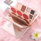 💄 50% dto. Paleta de maquillaje 5 en 1 tipo libro – 24 sombras, colorete, iluminador, contorno, pomada de cejas y labial. ¡Crea un look completo con una sola paleta! ✨📖