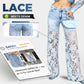 📢📢¡Gran liquidación ahora!⏰ Jeans de mezclilla con encaje y patchwork a la moda