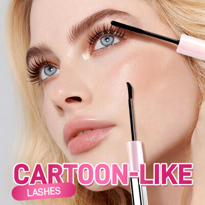 💕 ¡Compra 1 y Lleva 1 Gratis! 💕!Máscara de pestañas de doble extremo – cepillo de precisión de 2 mm, fibra biónica para volumen y 24 h a prueba de agua. ¡Transformación visible sin grumos! ✨👁️