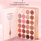 💄 50% dto. Paleta de maquillaje 5 en 1 tipo libro – 24 sombras, colorete, iluminador, contorno, pomada de cejas y labial. ¡Crea un look completo con una sola paleta! ✨📖
