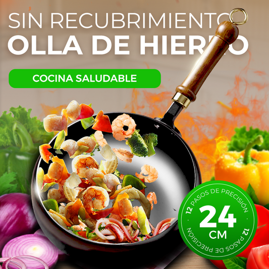 🍳 50% dto. Sartén de hierro fundido sin recubrimiento – antiadherente natural, 12 procesos de precisión y distribución uniforme del calor. ¡Cocina saludable en 24/26 cm! ✨🔥