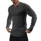 Camisetas de cuello en V y manga larga con diseño acanalado