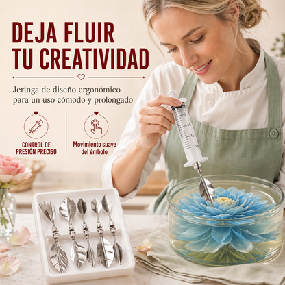 🎂 50% dto. Kit de arte 3D en gelatina – moldea flores y figuras comestibles, fácil y creativo. Decora tus postres como un profesional! 🌟✨