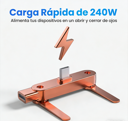 📱Adaptador carga rápida c/ soporte plegable 360°