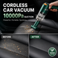 🚗 50% dto. Aspiradora de coche inalámbrica de 10.000 Pa – 120W, batería 4000 mAh, filtro HEPA lavable y solo 400 g. ¡Limpieza a fondo sin cables! ✨🔋