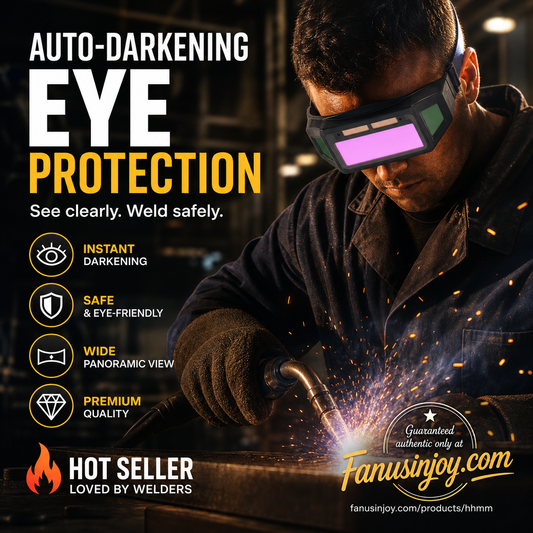 🛡️ 50% dto. Gafas de soldadura con oscurecimiento automático – alimentación solar, lentes de policarbonato antiimpacto y patillas ajustables. ¡Visión clara y manos libres, ideales para soldar y cortar! ✨👓