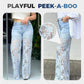 📢📢¡Gran liquidación ahora!⏰ Jeans de mezclilla con encaje y patchwork a la moda