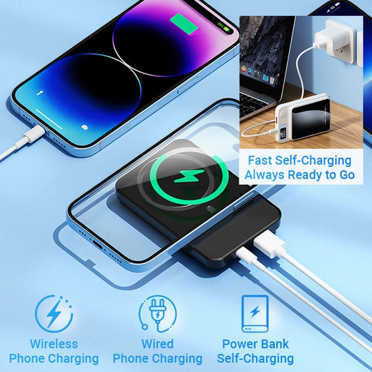 🌟¡Una batería externa increíble! 🌟Batería externa ultradelgada de 20 000 mAh con carga rápida para dispositivos móviles.
