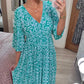 🔥ÚLTIMO DÍA 50% DE DESCUENTO🔥Vestido floral con cuello en V - Compre 2 y reciba envío gratis