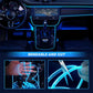 🌈 50% dto. Tira de luz ambiental LED para interior del coche – diseño fino, varios colores y alimentación USB. ¡Opciones de 1/2/3 m para personalizar tu salpicadero! ✨🚗