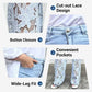 📢📢¡Gran liquidación ahora!⏰ Jeans de mezclilla con encaje y patchwork a la moda