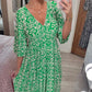 🔥ÚLTIMO DÍA 50% DE DESCUENTO🔥Vestido floral con cuello en V - Compre 2 y reciba envío gratis
