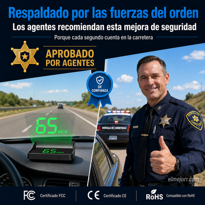 🚗📟 Pantalla HUD para coche con GPS, velocímetro digital proyectado en parabrisas, mayor seguridad al conducir ✨