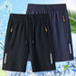 🔥¡OFERTA ESPECIAL! 50% DE DESCUENTO🥰 Pantalones cortos elásticos de verano para hombre💎Transpirables, con bolsillos con cremallera y ajuste elástico🩳❄️