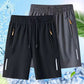 🔥¡OFERTA ESPECIAL! 50% DE DESCUENTO🥰 Pantalones cortos elásticos de verano para hombre💎Transpirables, con bolsillos con cremallera y ajuste elástico🩳❄️