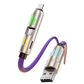🔌 50% dto. Cable de datos 4 en 1 de 240W – conectores múltiples, carga rápida segura y luces de trabajo integradas. ¡Durable y sin enredos! ✨💡