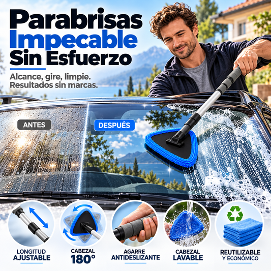 Limpiacristales magnético para coche de dos piezas | Kit de limpieza para cristales de coche sin marcas