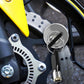 🔒 50% dto. Bloqueo de disco de freno de aleación de acero – resistente al corte y apalancamiento, impermeable y con 2 llaves. ¡Protege tu moto o bici del robo, 230 g! ✨🛡️