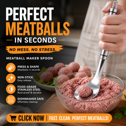 🥟 50% dto. Cuchara para albóndigas – antiadherente, recoge y escurre en un solo movimiento. Cocina sin ensuciar y ahorra tiempo! ✨🍳