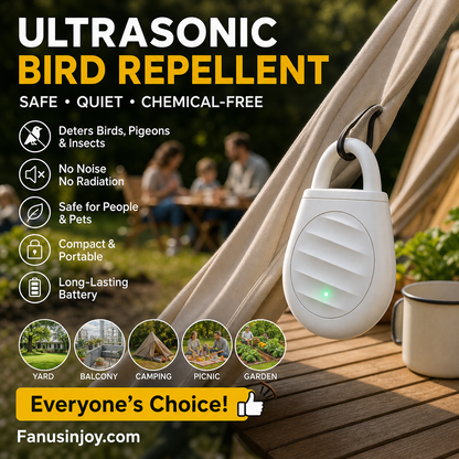 ⏰🔥¡Oferta por tiempo limitado! 🐦Ahuyentador ultrasónico portátil para aves (con llavero): repele eficazmente las aves dañinas ✨