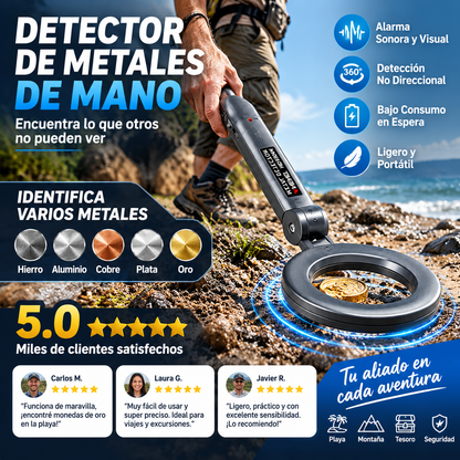 ⏳Descuento del 50% por tiempo limitado⏰Detector de Metales con Alarma LED Intermitente de Alta Sensibilidad🕵️‍♀️