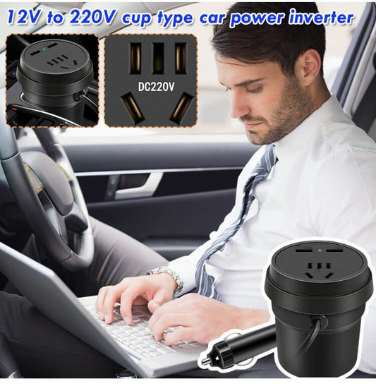 Inversor para coche tipo copa con carga rápida QC 3.0
