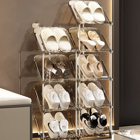 Luxury Transparent Sturdy Multi-Layer Shoe Rack for Home Use