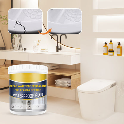 🛡️ 50% dto. Sellador transparente impermeable – película cristalina resistente al amarilleamiento, bloquea fugas completamente, fuerte adherencia y sin olor. ¡200/300 g! ✨💧
