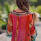 Vestido asimétrico suelto de mujer con cuello en V