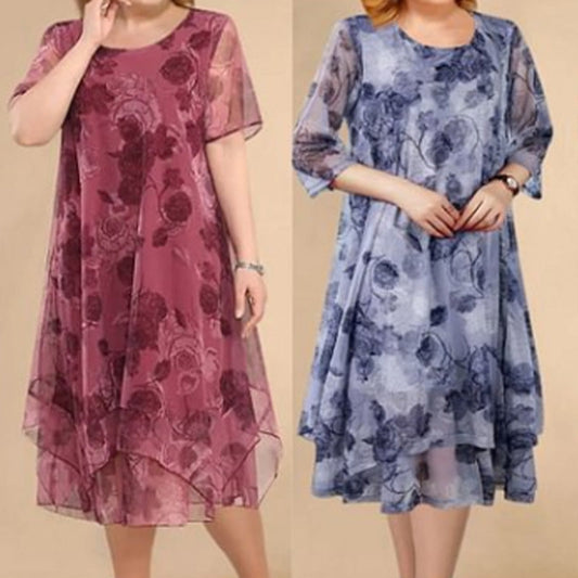 ❤️Tu armario❤️ Vestido elegante y ligero con estampado para mujer