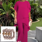 💝 Conjunto de dos piezas de gasa para mujer, talla grande, estilo modern