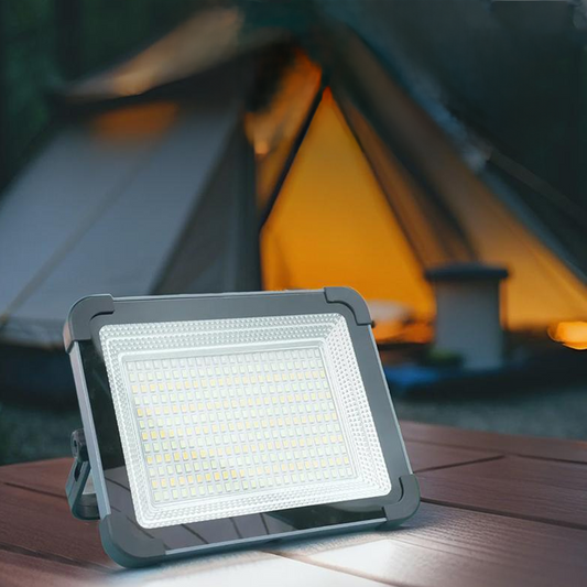 Foco inundable LED portátil y multifuncional alimentado por energía solar