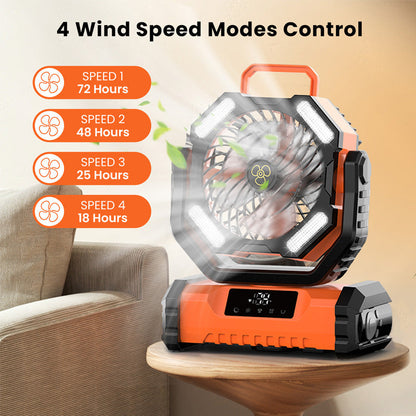 📢✨Un ventilador de cabeza oscilante para camping con mando a distancia es un poco más caro y mejor💯
