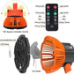 Ventilador portátil de camping con linterna LED