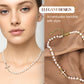 Elegante collar de perlas sintéticas cruzadas para mujer