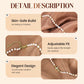 Elegante collar de perlas sintéticas cruzadas para mujer