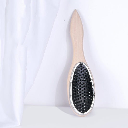 Peine cepillo portátil de madera para pelucas