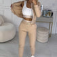 Conjunto Deportivo con Cremallera de 3 Piezas para Mujer