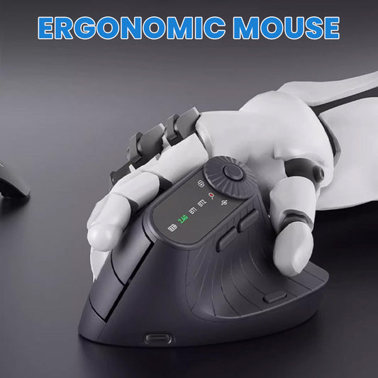 Ratón ergonómico Bluetooth para múltiples dispositivos con rueda