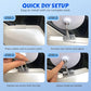 Espejo retrovisor lateral universal de acero inoxidable con visión de 360°