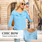 Jersey de punto para mujer con lazo