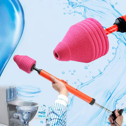 🚽 50% dto. Desatascador de alta presión multiusos – mango ergonómico, tapón de esponja hermético y 64 cm. ¡Desatasca inodoros, lavabos, bañeras y duchas con menos esfuerzo! ✨🔧