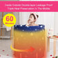 🛁 50% dto. Bañera plegable para adultos – 80 cm de ancho, 6 capas de aislamiento térmico, doble uso con tapa de sauna y drenaje rápido. ¡Ahorra espacio y relájate en casa! ✨💧