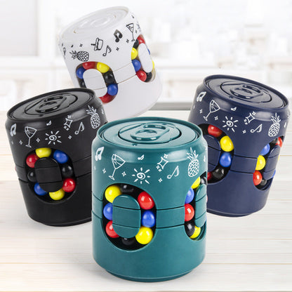 🥤 50% dto. Juguete 2 en 1 con forma de lata – puzzle giratorio 3D + fidget spinner, rodamiento suave y ABS premium. ¡Alivia el estrés y entrena la mente! ✨🧠