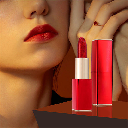 🎅🔥Barra de labios hidratante con purpurina que cambia de color