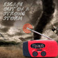 📻 50% dto. Radio de emergencia multifunción – carga solar, manivela y USB, linterna LED, alertas NOAA y power bank. ¡IPX3 resistente a salpicaduras, 220 g! ✨⚡